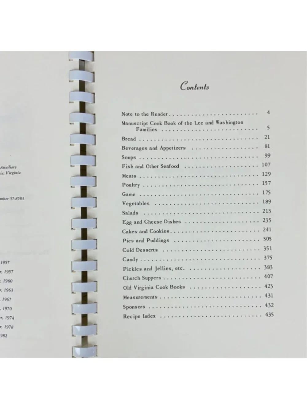 Virginia Cookery Past and Present Vintage Cookbook Olivet Episcopal Church 1982